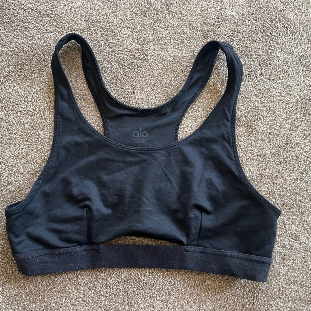 Alo Women's Black Racerback Sports Bra